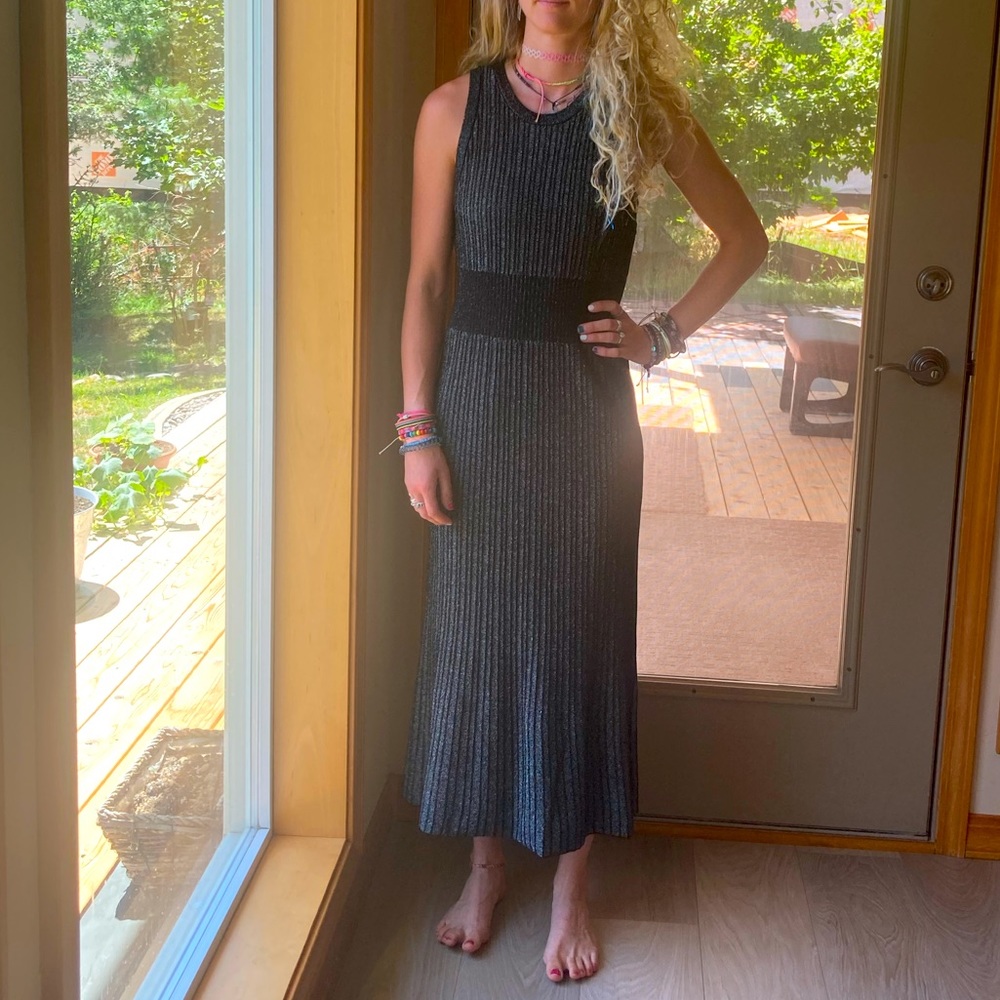 Full Length Black glitter Jason Wu dress